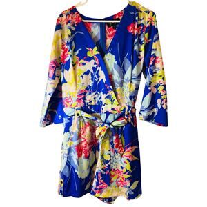 Yumi Kim Vibrant Blue Floral Romper